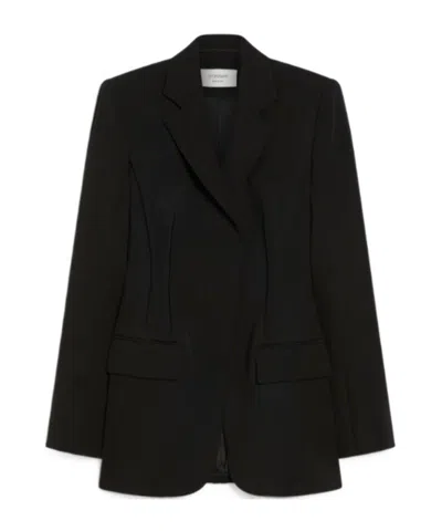 Sportmax Long-sleeved Suit Coat In Black