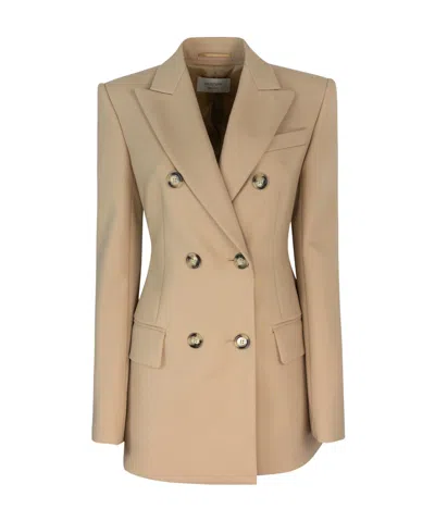 Sportmax Long-sleeved Suit Coat In Nude