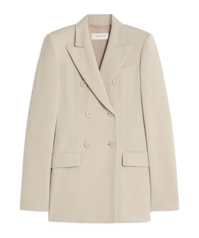 Sportmax Long-sleeved Suit Coat In Nude