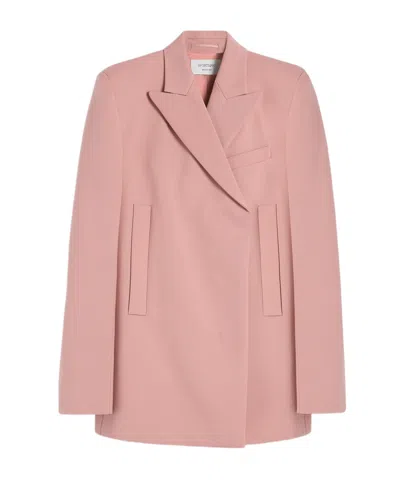Sportmax Long-sleeved Suit Jacket In Pink