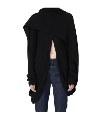 Sportmax Long-sleeved Sweater In Black