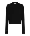 Sportmax Sport Max Wool Crewneck Sweater In Black