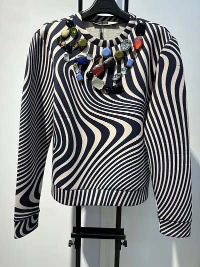 Sportmax Long-sleeved Sweater In Black