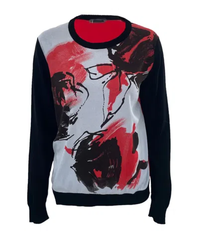 Sportmax Long-sleeved Sweater In Black