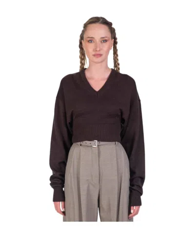 Sportmax Long-sleeved Sweater In Black