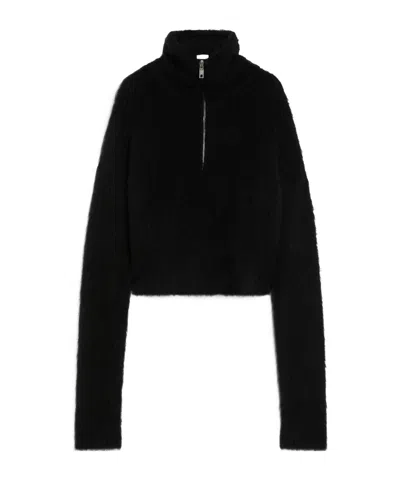 Sportmax Long-sleeved Sweater In Black