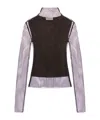 Sportmax Valdai Embellished Fishnet Crop Top