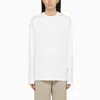 Sportmax White Cotton Long-sleeved T-shirt In White