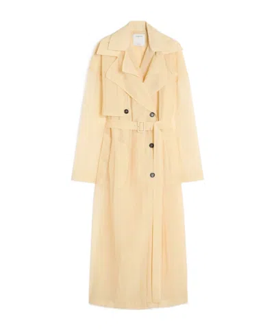 Sportmax Spsfata Belted Trench Coat In Neutral