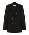 Sportmax Double-breasted Wool Suit In Black
