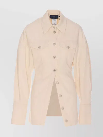 Sportmax Long Sleeves Regular Collar Frontal And Chest Pockets In Pink