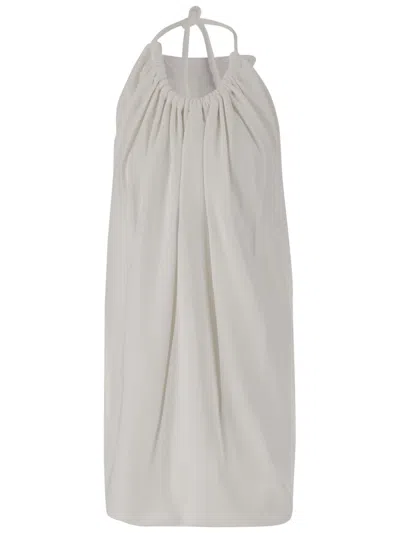 Sportmax Arizona Draped Halterneck Minidress In White