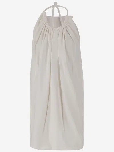 Sportmax Long Viscose Mini Dress In White