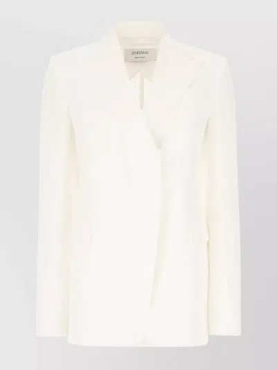 SPORTMAX LONGLINE BLAZER FRONT POCKETS