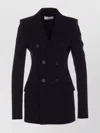 Sportmax Longline V-neck Jacket Button Detailing