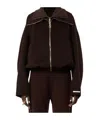 Sportmax Pure Wool Bomber Jacket With Removable Front Insert In Black