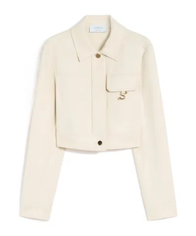 Sportmax Long-sleeved Casual Jacket In Neutral