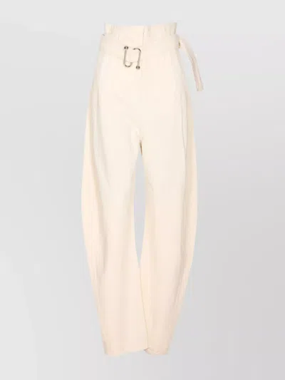 Sportmax Loose Fit High Waist Trousers With Wide Leg