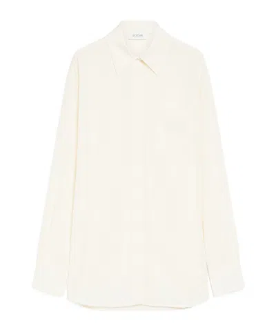 Sportmax Loose Silk Shirt In White
