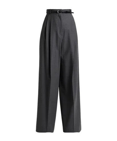 Sportmax Loose Straight-leg Pants In Black