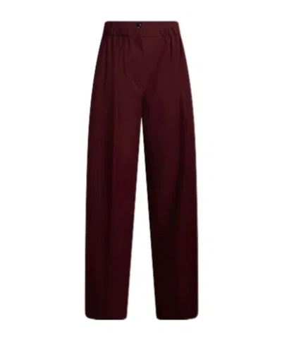 Sportmax Loose Trousers In Burgundy