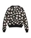 Sportmax Love Pattern Pullover In Black