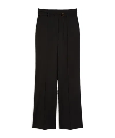 Sportmax Low-rise Flared Pants In Black