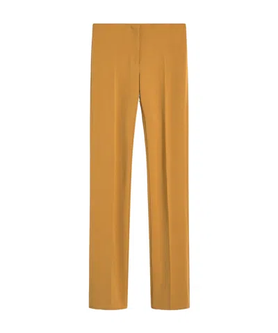 Sportmax Low-rise Stretch Trousers - Runway - Ochre In Brown