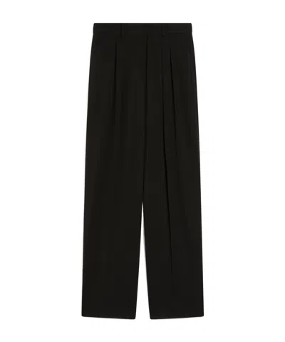 Sportmax Low-waist Casual Pants In Black