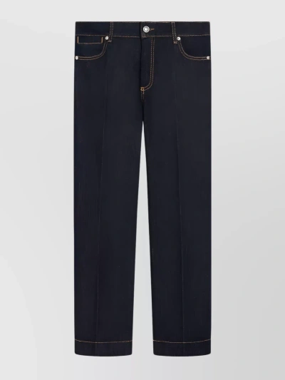 Sportmax Low Waist Wide Leg Jeans With Cropped Length In Black