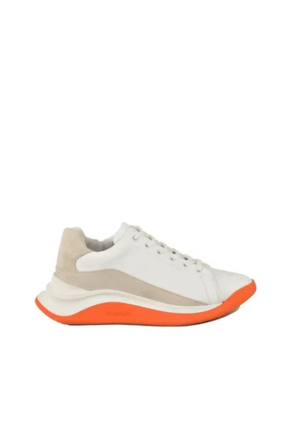Sportmax Low-top Sneakers With Orange Sole In White