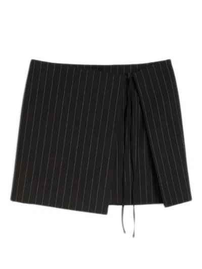 Sportmax Low-waist Double-wrap Skirt With Snap Button Fastening - Size 40 In Black