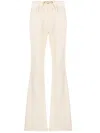 Sportmax Lungo High-waisted Drawstring Pants In Neutrals