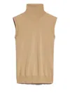 Sportmax Maglia Ardenza A Lupetto Smanicato In Beige