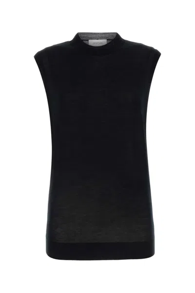 Sportmax Wool Silk Sweater In Black