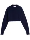 Sportmax Crewneck Sweater In Wool And Cashmere In Blue