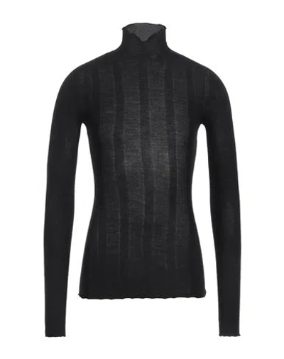Sportmax Man Turtleneck Black Size S Wool, Polyamide, Polyester In Black