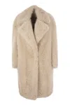 SPORTMAX SPORTMAX MANICO - COAT IN FAUX FUR