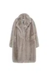 Sportmax Long-sleeved Coat In Grey
