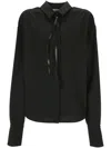 Sportmax Black Wool Shirt In Nero