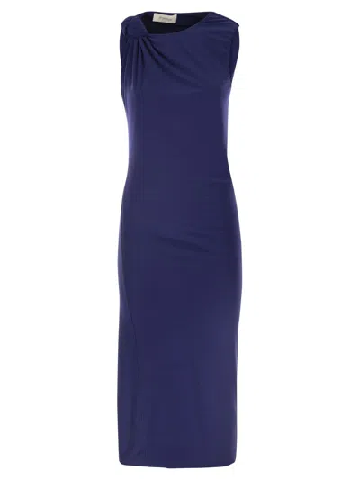 SPORTMAX MAX MARA DRAPED SLEEVELESS DRESS