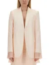 Sportmax Longline Sheer Overlay Notched Lapel Jacket