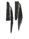 Sportmax Fringed Gloves In Black