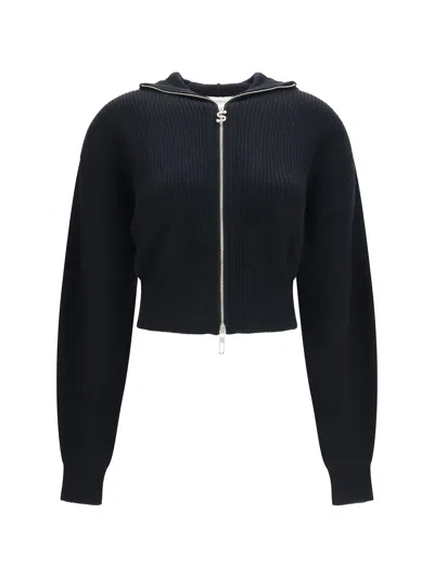 Sportmax Balco Ribbed Cardigan In Black