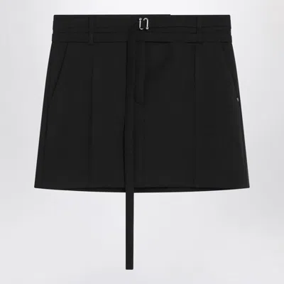 SPORTMAX MAX MARA SPORTMAX  BLACK MINI SKIRT IN WOOL