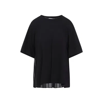 Sportmax Max Mara  Black Spiga Cotton T-shirt