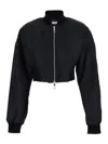 Sportmax Tech Fabric Polyamide Crop Jacket In Black