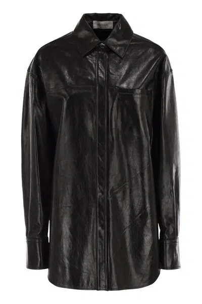 Sportmax Max Mara  Black Leather Shirt
