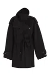 Sportmax Bouquet1234 Trench Coat In Black