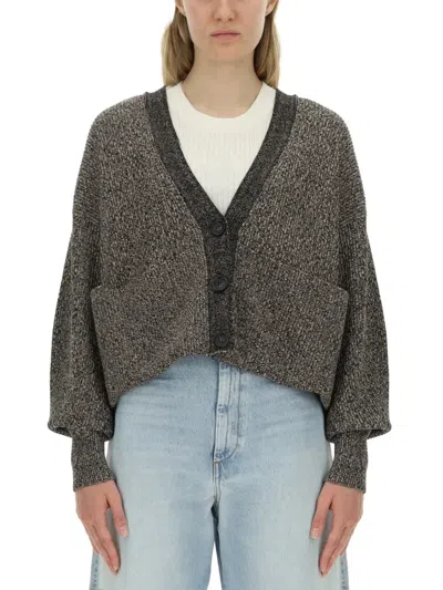 Sportmax Max Mara  Cardigan Pool Maxi In Gray